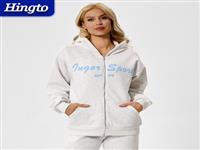 Оптовая Продажа,Женская Толстовка На Молнии Из 50% Хлопка,50% Полиэстера,330 Gsm,Толстовки На Молнии,Женские Толстовки И Свитшоты Больших Размеров